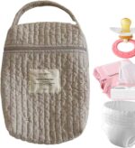 Diaper Bag Organizer, Nursery Diaper Caddy, Quilted Diaper Bag, Soft Diaper Organizer, Multi-Purpose Diaper Bag, Portable Diaper Organizer, Diaper Stacker Caddy, Cotton Diaper Bag, Diaper Bag Stacker, - Image 9