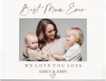 Best Mum Ever Personalised White Photo Frame Gift Landscape