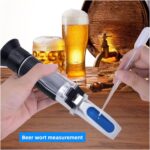 Brix Refractometer, Handheld SG 1.000-1 .120 Beer Refractometer 0-32% Brix Reference Temperature 20C Dual Scale with Plastic Retail Box, for Sugar, Food, Fruit, Beverages Honey - Image 8