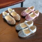 wuayi Kids Toddler Infant Baby Girls Crystal Sequin Leather Single Shoes Party Princess Shoes - Image 8