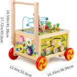KABENFIS Wooden Activity Cube with wheels for Baby Boys and Girls - Image 7