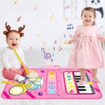 HahaGift 2 in 1 Musical Mat for 1 2 Year Old Girl Gifts, Piano Keyboard & Drum Mat with 2 Sticks for Toddlers Age 1-2, Baby Learning Toys for 1 Year Old Birthday Gifts for 1 2 3 Year Old Girls Present - Image 5
