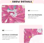 Kcldeci Baby Crib Sheets for Boys Girls Cute Fairy Unicorns Toddler Bed Sheets Playard Mattress N Play Sheets S - Image 5