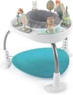 Ingenuity, Baby Activity Centre Jumper & Play Table 2-in-1 Spring & Sprout, First Forest, 11 Activities with Lights & Sounds, Development of Motor Skills, Adjustable Height, 360° Seat, 6-24 Months +