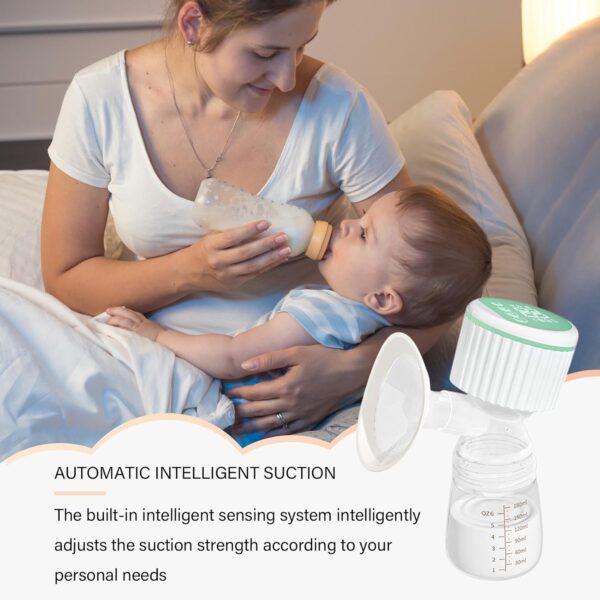 Breast Pump Electric, Breast Feeding Bottles, Milk Feeding Bottle, Double Pumping Capability Rechargeable and Portable Strong Suction Power for Female 6.5x20cm - Image 4