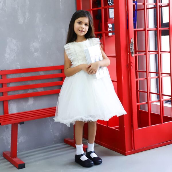 MK MATT KEELY Kids Girls Flat School Shoes Black Mary Jane Shoes for Girls Hook and Loop Comfortable Uniform Shoes - Image 3