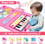 HahaGift 2 in 1 Musical Mat for 1 2 Year Old Girl Gifts, Piano Keyboard & Drum Mat with 2 Sticks for Toddlers Age 1-2, Baby Learning Toys for 1 Year Old Birthday Gifts for 1 2 3 Year Old Girls Present - Image 4