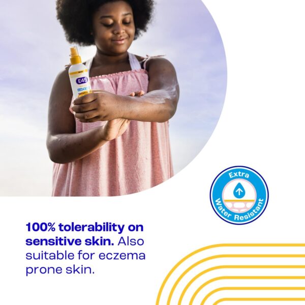 E45 Kids and Baby Sunscreen SPF50+ Spray for Face With Avocado Oil - UVA and UVB Protection- Dermatologically Tested and Fragrance-Free - Suitable For Dry, Sensitive and Eczema Prone Skin (180ml) - Image 3