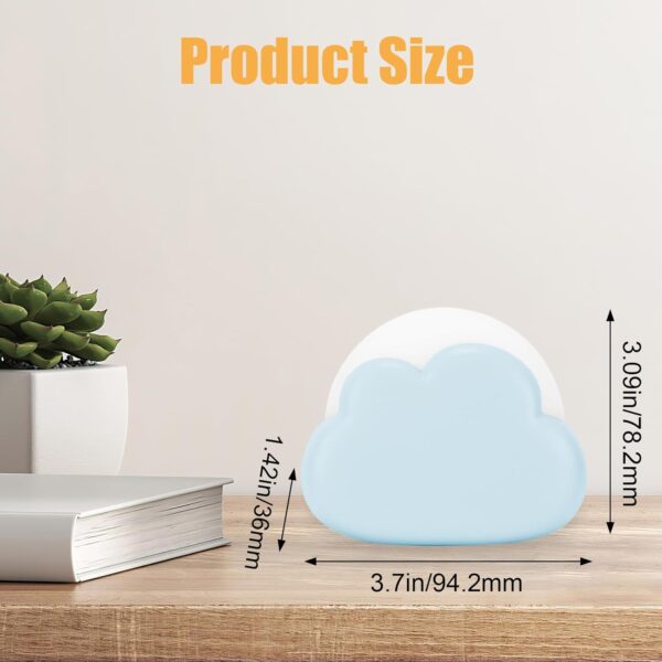 YUNYODA Cute Cloud Night Light for Kids, Dimmable Kids Night Light with 4 Brightness, Rechargeable Baby Newborn Bedside Lamp for Breastfeeding, Portable Kids Lamp for Girls Boys Mum Gifts - Image 7