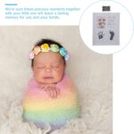 Toyvian Infant Handprint Keepsake Baby Set Hand and Foot Inkpad Photo Frame Baby Hand and Footprint Kit Baby Footprint Keepsake Infant Footprint Picture Frame baby boy ink pad Boy - Image 5