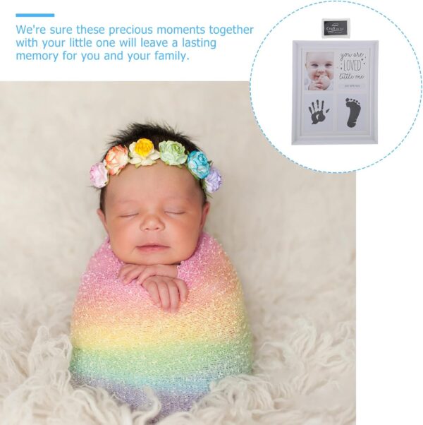 Toyvian Infant Handprint Keepsake Baby Set Hand and Foot Inkpad Photo Frame Baby Hand and Footprint Kit Baby Footprint Keepsake Infant Footprint Picture Frame baby boy ink pad Boy - Image 5