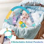 Bestcool Pram Toys for Babies, Clip on Activity Pram Arch Pushchair Toys with 3 Sensory Hanging Animals Rattle Music Squeak Crib Mobile Toys Baby Stroller Toy for Newborn Boys Girls Gift (Whale) - Image 3