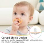 Mobella Koala Pacifiers 0-3 Months, Silicone Baby Pacifier for Breastfed Babies, Soft Nipple Newborn Soother, BPA-Free Binkies, Orthodontic, Symmetrical Curves Shield Design, Day Time 2 Pack - Image 3