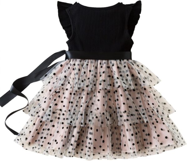 NNJXD Baby Girl Casual Dress Polka Dots Toddler Girls Tulle Dresses - Image 2