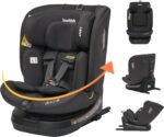 Jovikids ISOFIX Car Seat 360° for 40-150cm Baby Children, Rotating Car Seat for Newborn 0-12 Years, ECE R129/E4, Fixations ISOFIX, Top Tether - Black