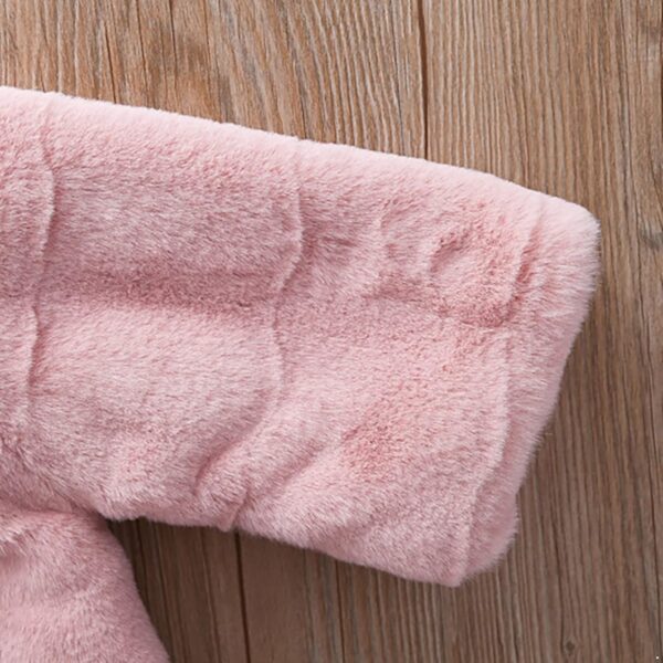 inhzoy Toddler Baby Girls Lovely Winter Cape Coat Cloak Jacket Faux Fur Outerwear Warm Clothes - Image 6