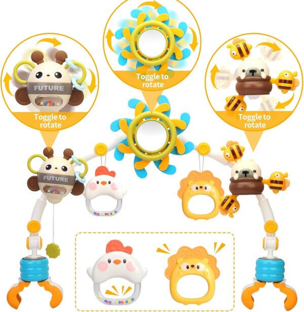 caterbee Baby bouncer toy bar, Arch pram Toys for Toddlers (Blue) - Image 4