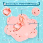 Gigilli Octopus Bath Toys, Rechargeable Baby Bath Toys, Light Up Bath Toys Sprinkler Bathtub Toys for Toddlers Infant Kids Boys Girls Automatic Spray Water Baby Toy, Pool Bathroom Baby Toys Gifts,Pink - Image 2