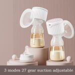 Breast Pump Electric, Breast Feeding Bottles, Milk Feeding Bottle, Double Pumping Capability Rechargeable and Portable Strong Suction Power for Female 6.5x20cm - Image 7