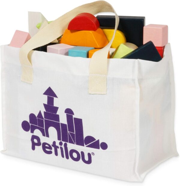 Le Toy Van - Educational Wooden Building Blocks 60 Piece Set Toy | Montessori Style Shape & Colour Development Toy - Suitable For 12 Months + - Image 5