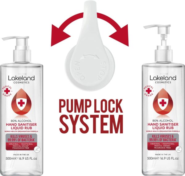 80% Alcohol Hand Sanitiser Rub - 3x 500ml - Kills 99% Bacteria, Germs - Sanitizer - Image 6