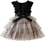 NNJXD Baby Girl Casual Dress Polka Dots Toddler Girls Tulle Dresses