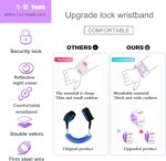 Toddler Harness Walking Leash- Child Anti Lost Wrist Link - Child Safety Harness - Upgrade with Reflective(6.5ft) - for Boys and Girls,Not Easy to Open Without Key (Purple) - Image 2