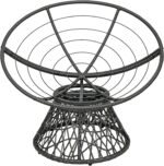 RELAX4LIFE Rattan Papasan Chair, 360 ° Swivel Egg Recliner Chair with Soft Cushion, Indoor Outdoor Rocking Moon Lounger Chair for Living Room Garden Balcony Patio (Red) - Image 7