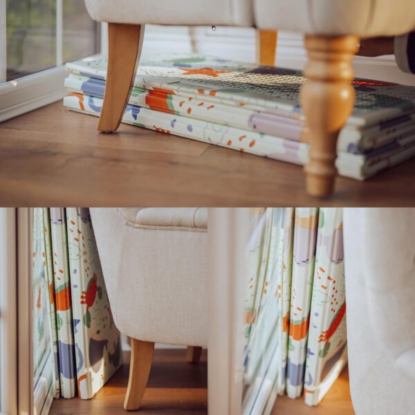 Nuby Foldable Reversible Play Mat - Easy Clean | Reversible | Waterproof | Suitable from Birth (Ocean Friends) - Image 5