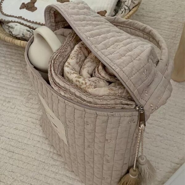 Diaper Bag Organizer, Nursery Diaper Caddy, Quilted Diaper Bag, Soft Diaper Organizer, Multi-Purpose Diaper Bag, Portable Diaper Organizer, Diaper Stacker Caddy, Cotton Diaper Bag, Diaper Bag Stacker, - Image 6