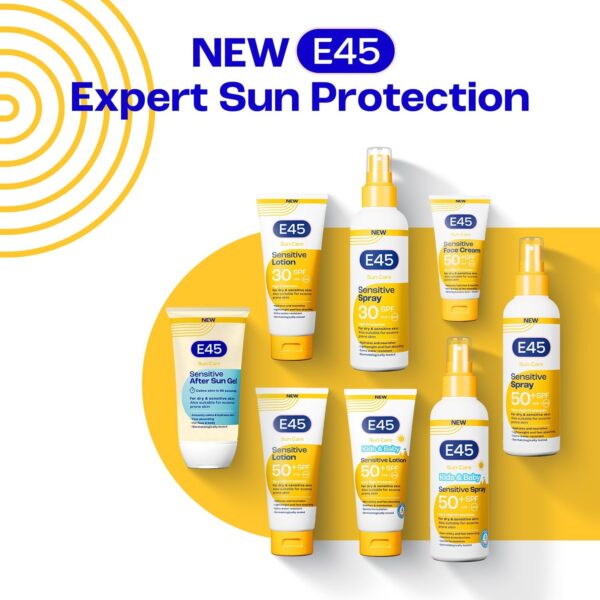 E45 Kids and Baby Sunscreen SPF50+ Spray for Face With Avocado Oil - UVA and UVB Protection- Dermatologically Tested and Fragrance-Free - Suitable For Dry, Sensitive and Eczema Prone Skin (180ml) - Image 6