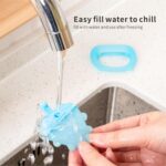 Freezable Baby Teether Toys,Water Fillable Baby Teething Relief,Chill Teether for Babies 0-3-6-12-24 Months, Cools & Massages Sore Gums,No Chill Handle,BPA-Free Silicone Teething Toys Cooling (Blue) - Image 6