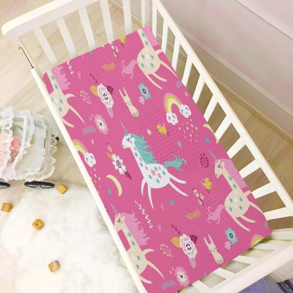 Kcldeci Baby Crib Sheets for Boys Girls Cute Fairy Unicorns Toddler Bed Sheets Playard Mattress N Play Sheets S - Image 6