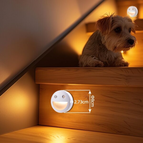 Cove Comfort Stick-On Smile Children's Night Light - LED Motion Sensing, Battery Powered, Easy Magnetic Installation [1-Pack] - Image 4