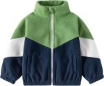 Gajaous Toddler Kids Polar Fleece Jacket,Baby Boys Full-Zip Long Sleeve Warm Coats Outwear for Fall Spring Winter