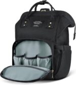 Vicloon Baby Changing Bag Backpack, Multi-Function Nappy Changing Back Pack, Waterproof Diaper Bag Maternity Bags Mum Dad Backpack, Black