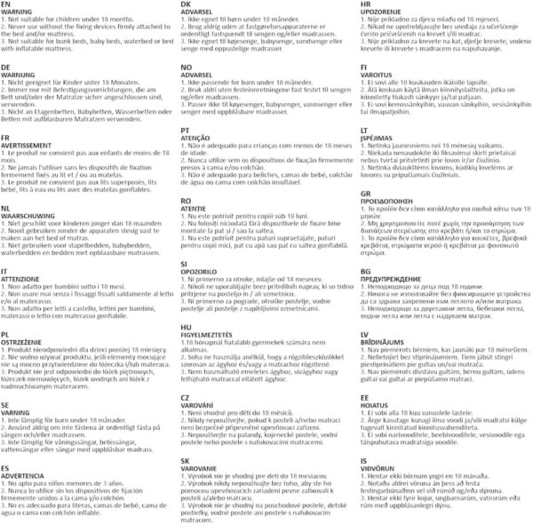 vidaXL Toddler Safety Bed Rail - Child Bed Guard 102 x 42 cm - Blue - Polyester Fabric and Metal Tubing - Easy Installation - Suitable for Kids Aged 18 Months to 5 Years - Image 6