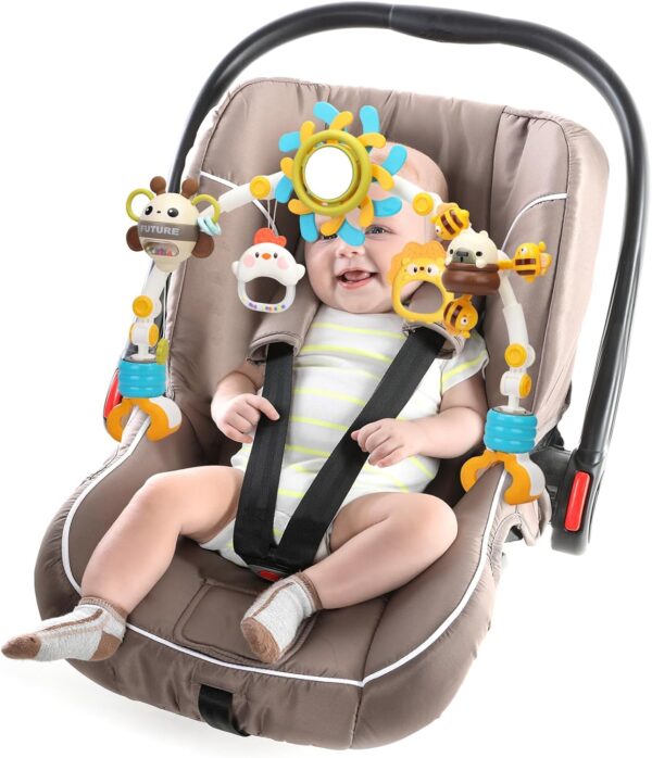 caterbee Baby bouncer toy bar, Arch pram Toys for Toddlers (Blue) - Image 2