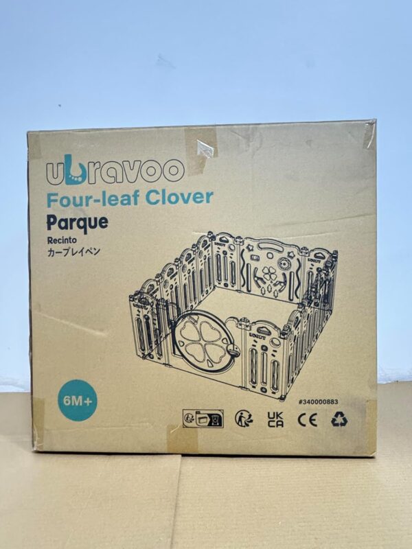 UBRAVOO Large Playpen for Baby and Toddlers, Foldable Baby Playpen Kids Activity Centre Safety Play Yard Home Indoor Outdoor (18-Panel, Grey - Image 9