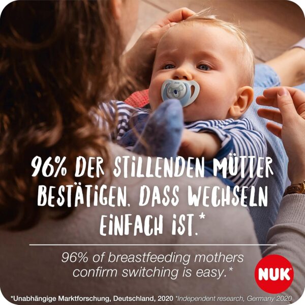 NUK Star Baby Pacifier | 0-6 Months + NUK First Choice+ Baby Bottle | 0-6 Months - Image 4