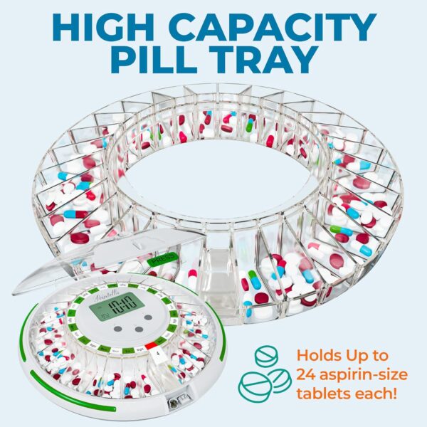 Pointells - Automatic Pill Dispenser with Sound Alarm for Timed Medicine Organizer - 28 Day Pill Dispenser Machine for Elderly with Alarm, Sound, Light - Timed Medication Dispenser Organizers - Image 5