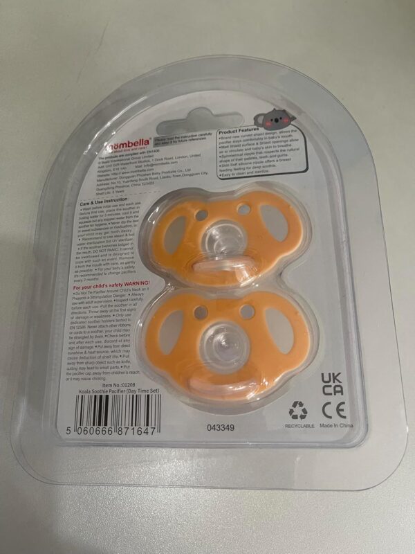 Mobella Koala Pacifiers 0-3 Months, Silicone Baby Pacifier for Breastfed Babies, Soft Nipple Newborn Soother, BPA-Free Binkies, Orthodontic, Symmetrical Curves Shield Design, Day Time 2 Pack - Image 10