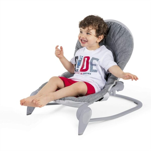 Chicco Hoopla Baby Bouncer 2-in-1, Titanium | Birth - 9 kg, Soft and Padded, Foldable and Compact, Converts into Seat for Use to 18 kg - Image 7