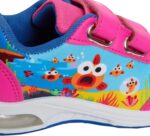 Girls Baby Shark Light Up Trainers Kids Easy Fasten Flashing Lights Sports Shoes - Image 5