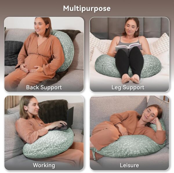 DancesCat Versatile Plus Size Breastfeeding Pillows, Adjustable Breast Feeding Pillow, XXL Nursing Pillow, Baby Feeding Pillow, Maternity Pillow for Side Sleeping with Upgraded Velvet Removable Cover - Image 6