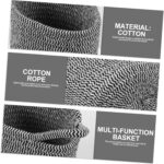 Lurrose 2 Pcs Woven Storage Basket Baby Laundry Basket Laundry Baskets Desk for Kids Nursery Baskets Liners Shelf Baskets Nursery Bins Boxes Decorative Basket Cotton Rope Child Small - Image 4