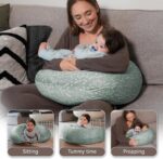 DancesCat Versatile Plus Size Breastfeeding Pillows, Adjustable Breast Feeding Pillow, XXL Nursing Pillow, Baby Feeding Pillow, Maternity Pillow for Side Sleeping with Upgraded Velvet Removable Cover - Image 2