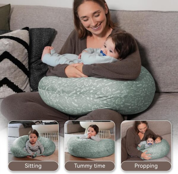 DancesCat Versatile Plus Size Breastfeeding Pillows, Adjustable Breast Feeding Pillow, XXL Nursing Pillow, Baby Feeding Pillow, Maternity Pillow for Side Sleeping with Upgraded Velvet Removable Cover - Image 2