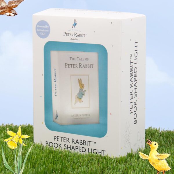 Peter Rabbit Illuminated Book Shaped Light. Peter Rabbit Mood Light Soft Glow Night Lighting. USB or Battery Powered. Officially Licensed Beatrix Potter Peter Rabbit Merchandise. Baby Shower Gifts. - Image 6
