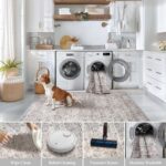 Topfinel Fluffy Rugs for Bedroom, Classic Oriental Design Boho Natural Grey Rugs 200x290 with Faux Wool Short Pile for Children Girls Boys - Image 6